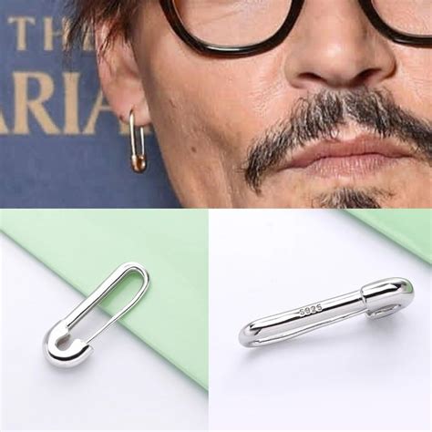 johnny depp safety pin earrings.